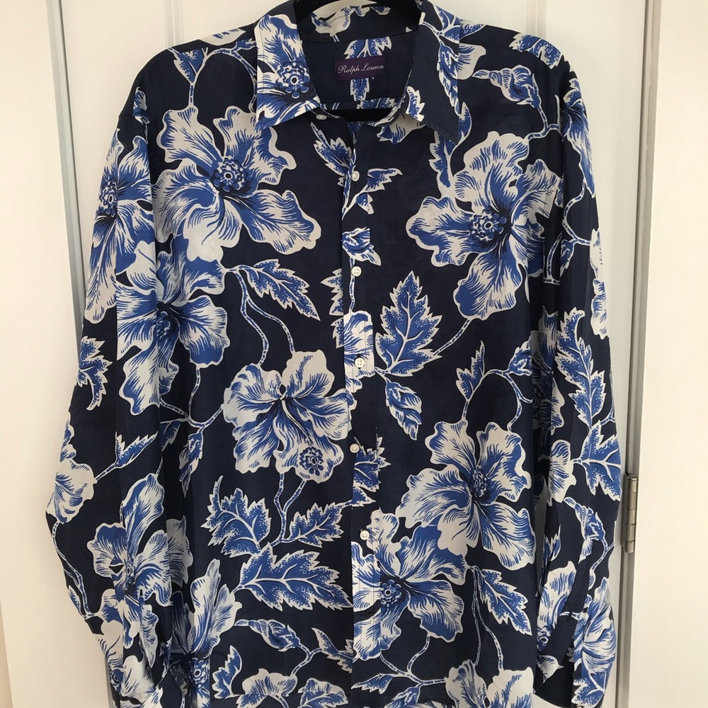 Ralph Lauren 100% silk men’s dress shirt